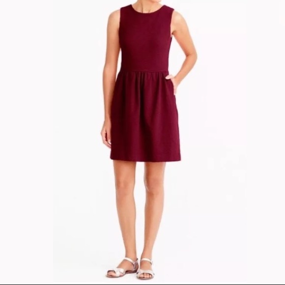 j crew burgundy dress